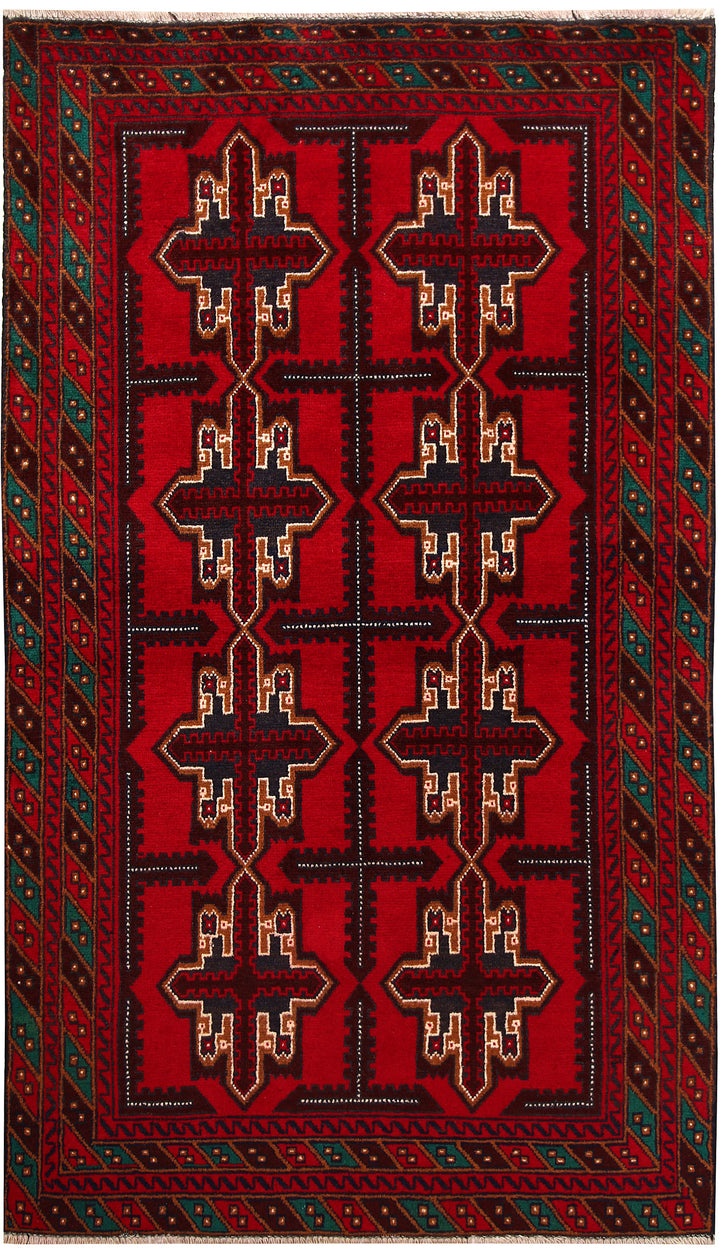 Firebrick Baluchi 3' 6 x 6' 2 - No. 64293 - ALRUG Rug Store