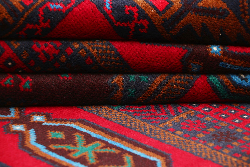 Firebrick Baluchi 3' 7 x 6' 4 - No. 64298 - ALRUG Rug Store