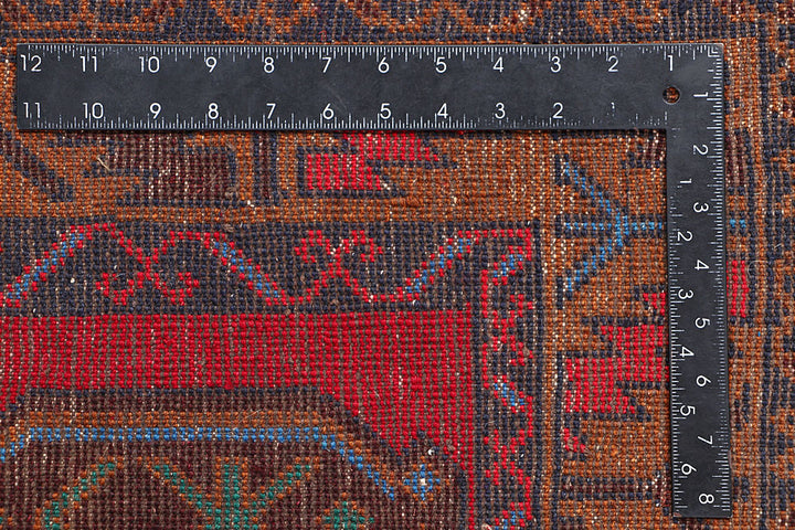 Firebrick Baluchi 3' 7 x 6' 4 - No. 64298 - ALRUG Rug Store