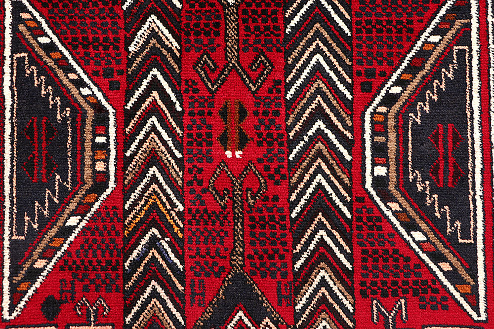 Firebrick Baluchi 3' 8 x 6' 6 - No. 64299 - ALRUG Rug Store