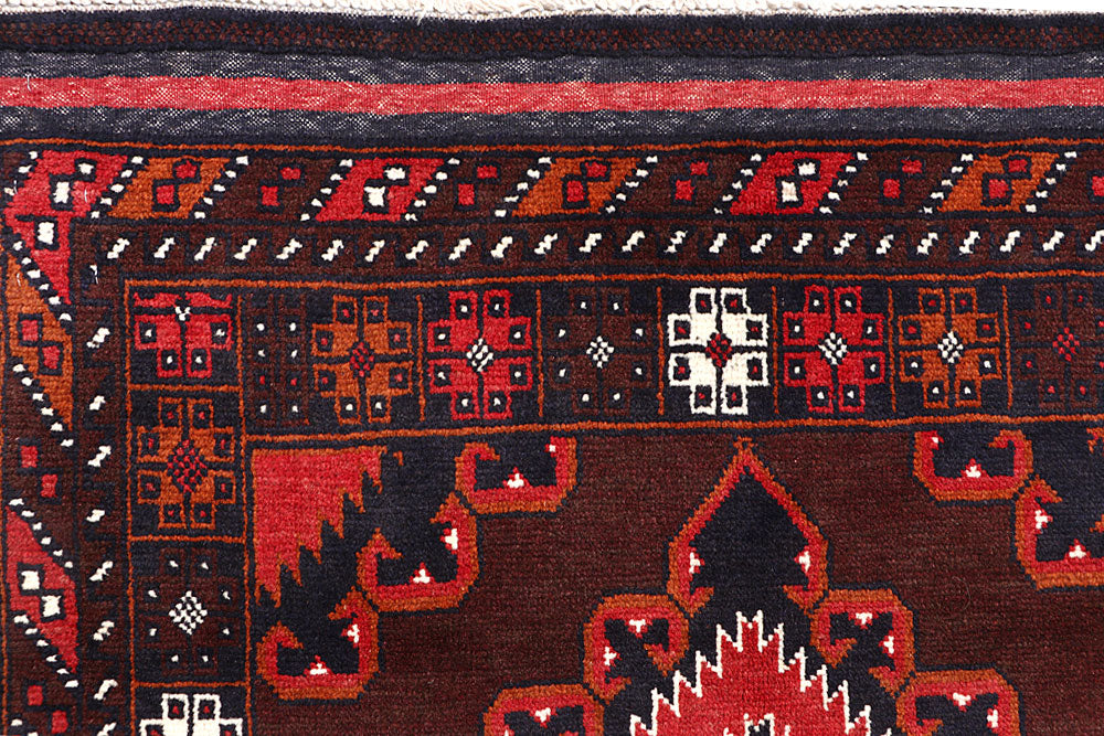 Saddle Brown Baluchi 3' 5 x 6' 2 - No. 64303 - ALRUG Rug Store