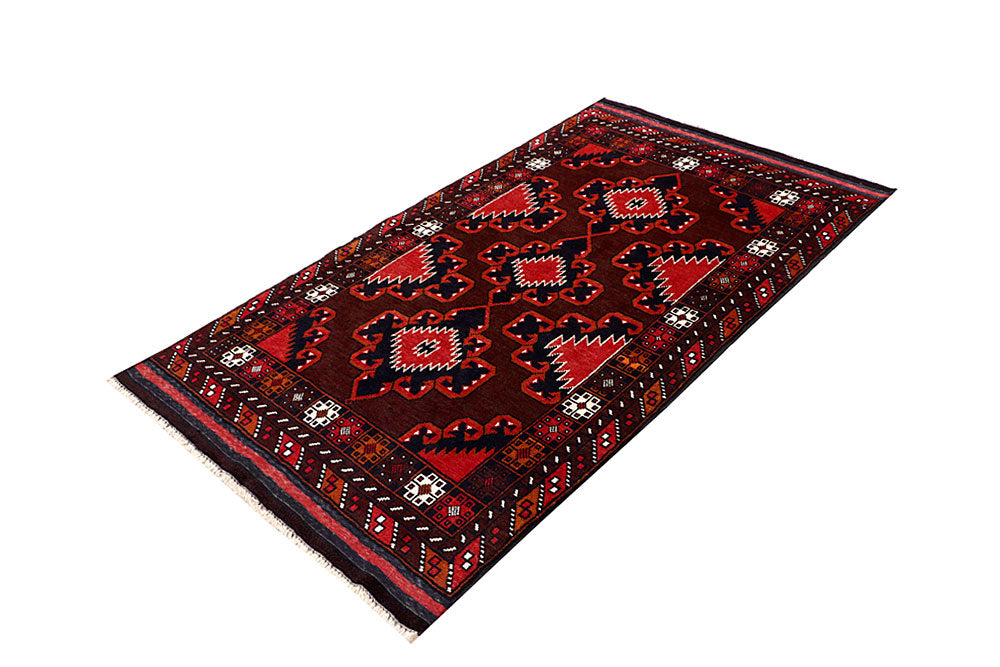 Saddle Brown Baluchi 3' 5 x 6' 2 - No. 64303 - ALRUG Rug Store