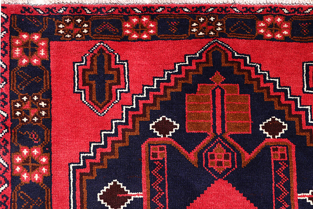 Red Baluchi 3' 5 x 6' 4 - No. 64304 - ALRUG Rug Store