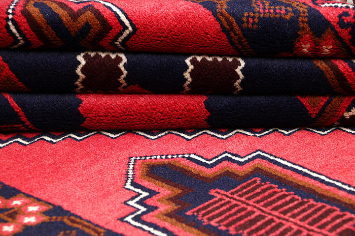 Red Baluchi 3' 5 x 6' 4 - No. 64304 - ALRUG Rug Store