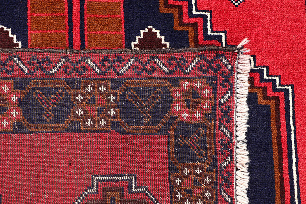 Red Baluchi 3' 5 x 6' 4 - No. 64304 - ALRUG Rug Store