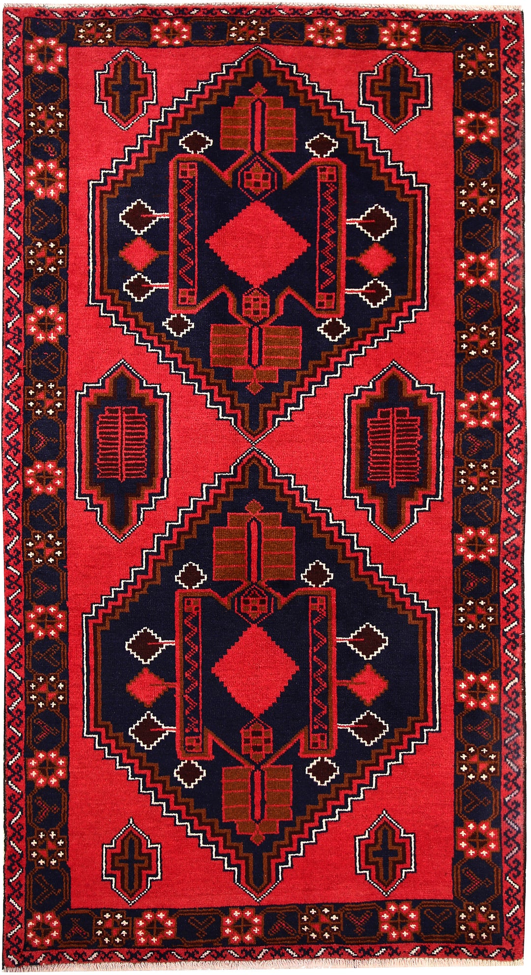 Red Baluchi 3' 5 x 6' 4 - No. 64304 - ALRUG Rug Store