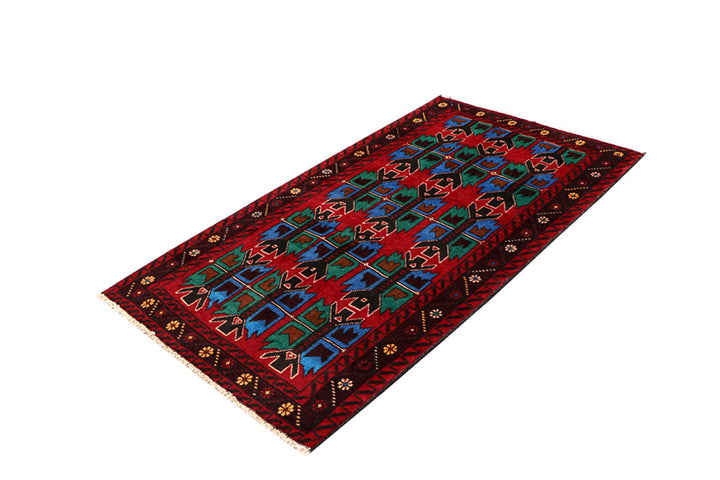 Firebrick Baluchi 3' 4 x 5' 10 - No. 64305 - ALRUG Rug Store
