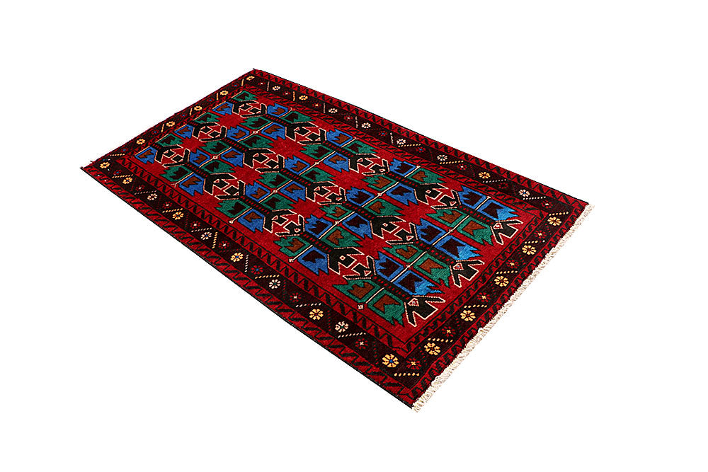 Firebrick Baluchi 3' 4 x 5' 10 - No. 64305 - ALRUG Rug Store