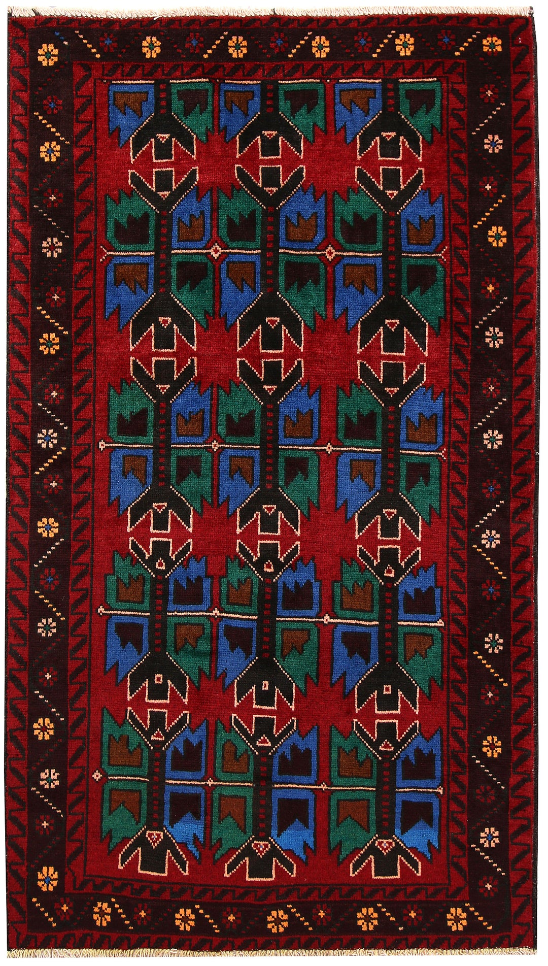 Firebrick Baluchi 3' 4 x 5' 10 - No. 64305 - ALRUG Rug Store