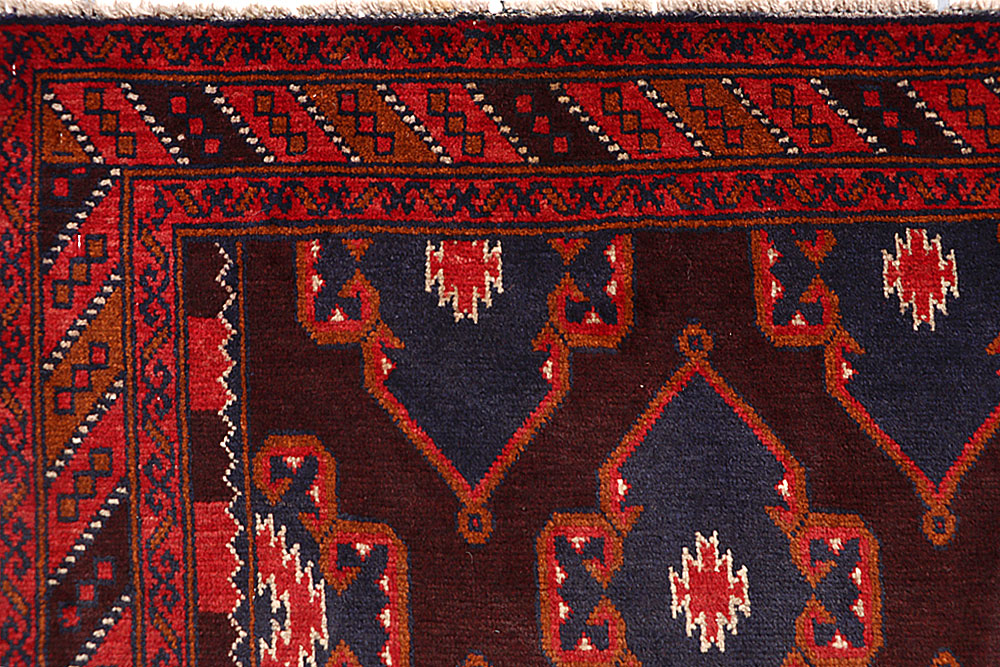 Maroon Baluchi 3' 6 x 6' 6 - No. 64307 - ALRUG Rug Store