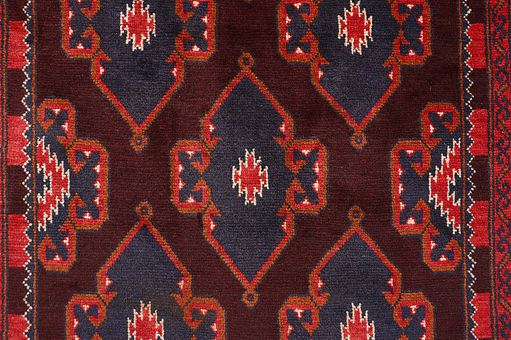 Maroon Baluchi 3' 6 x 6' 6 - No. 64307 - ALRUG Rug Store