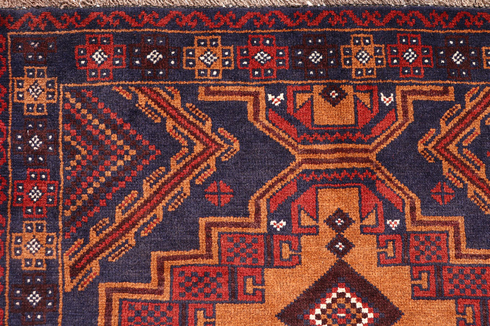 Light Slate Grey Baluchi 3' 3 x 5' 11 - No. 64308 - ALRUG Rug Store