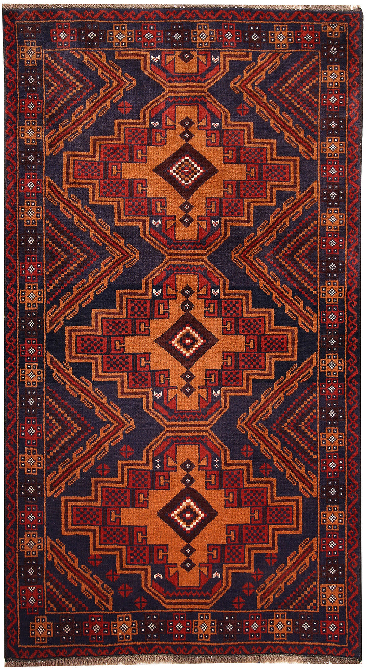 Light Slate Grey Baluchi 3' 3 x 5' 11 - No. 64308 - ALRUG Rug Store