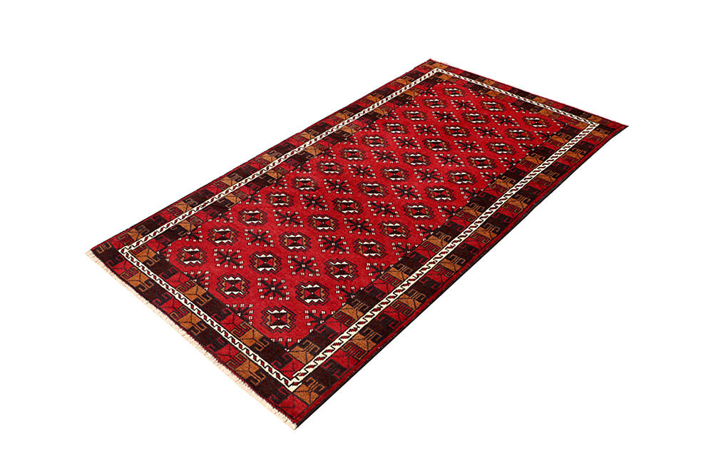 Firebrick Baluchi 3' 3 x 5' 11 - No. 64309 - ALRUG Rug Store