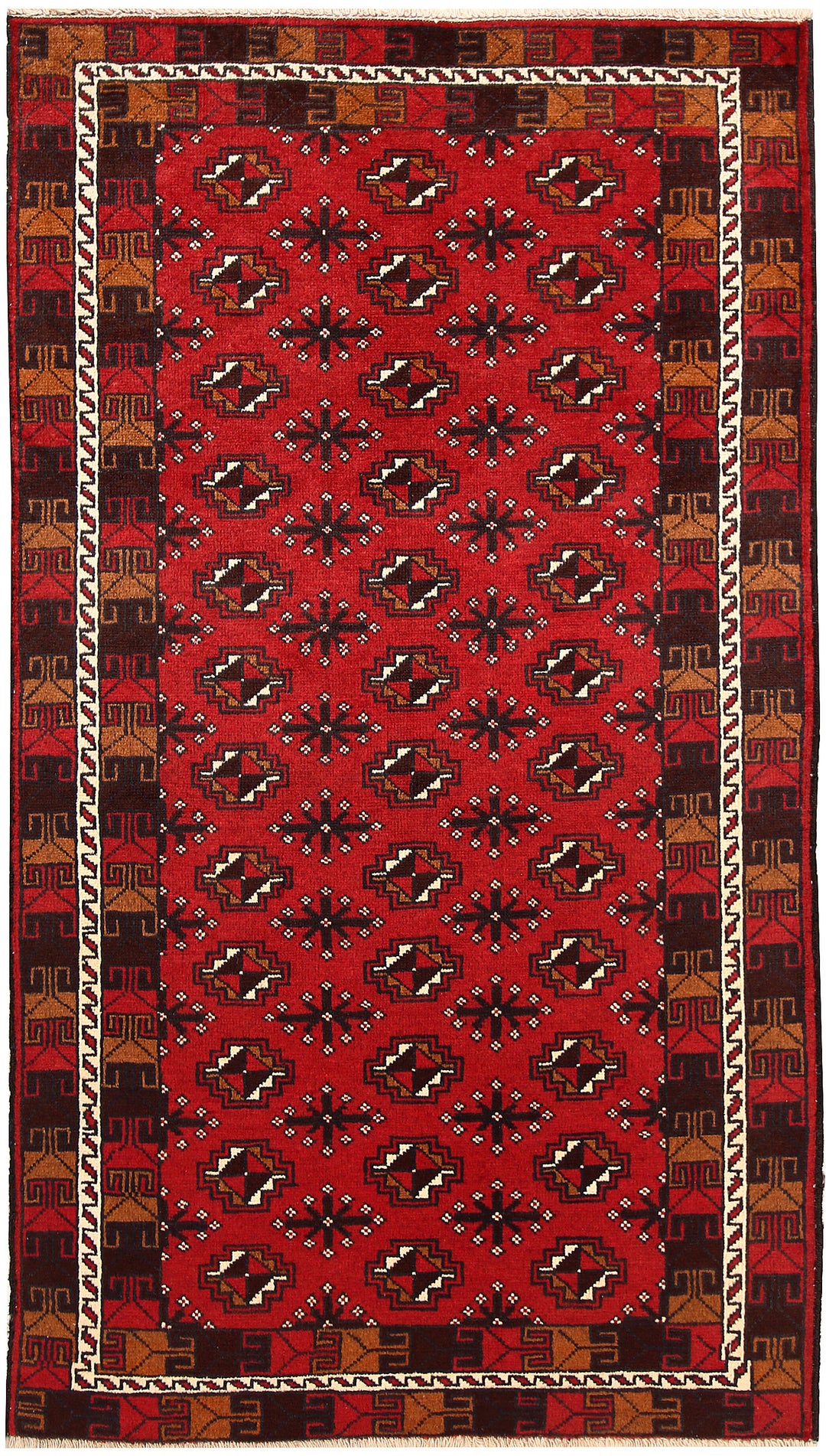 Firebrick Baluchi 3' 3 x 5' 11 - No. 64309 - ALRUG Rug Store