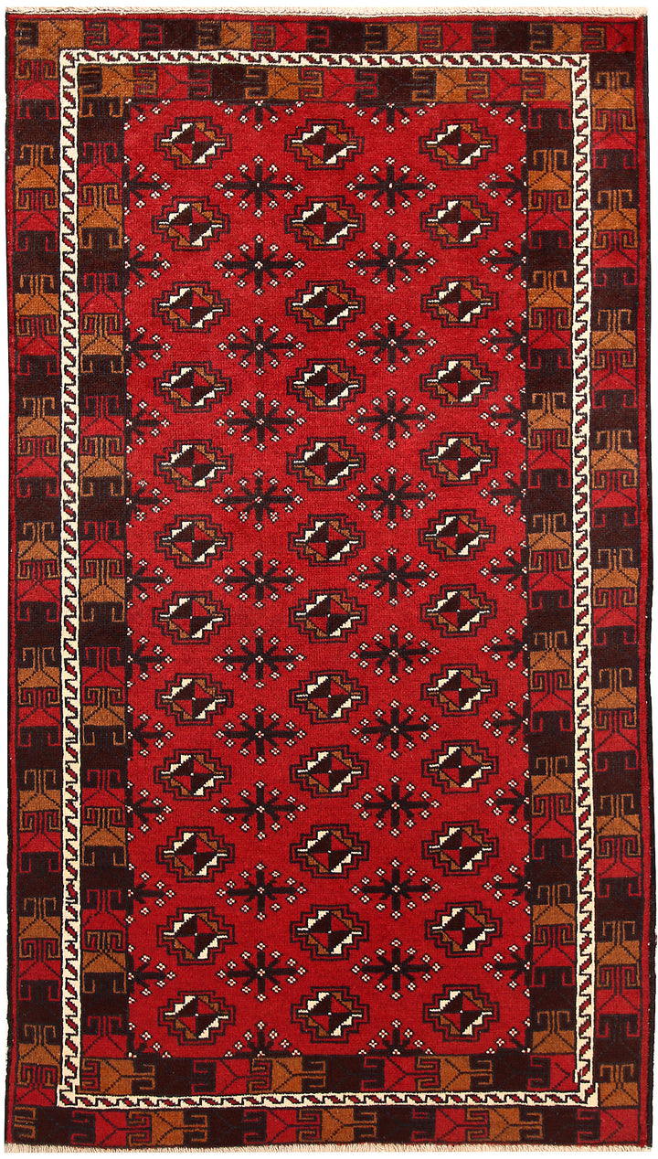 Firebrick Baluchi 3' 3 x 5' 11 - No. 64309 - ALRUG Rug Store