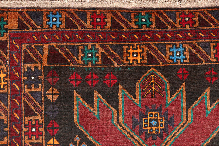 Slate Grey Baluchi 3' 7 x 6' - No. 64310 - ALRUG Rug Store