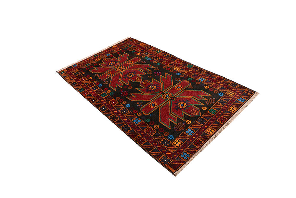 Slate Grey Baluchi 3' 7 x 6' - No. 64310 - ALRUG Rug Store