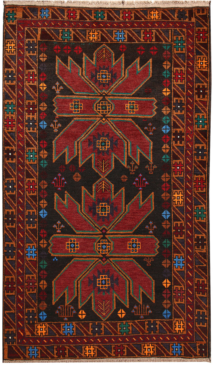 Slate Grey Baluchi 3' 7 x 6' - No. 64310 - ALRUG Rug Store