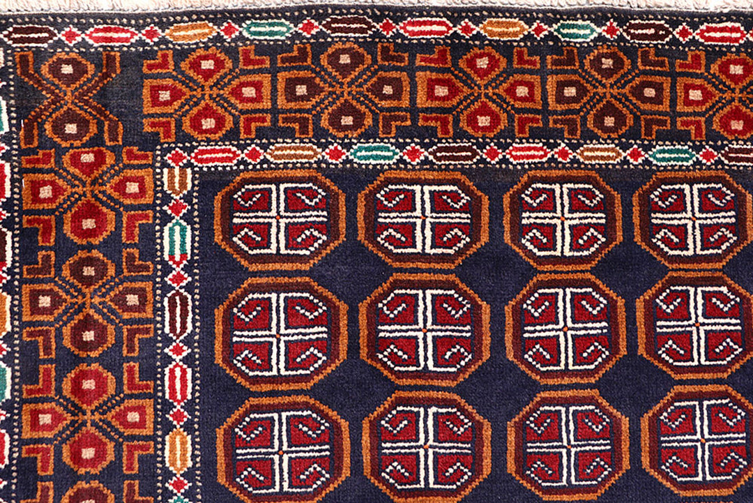 Dark Blue Baluchi 3'  7" x 6'  3" - No. QA27572