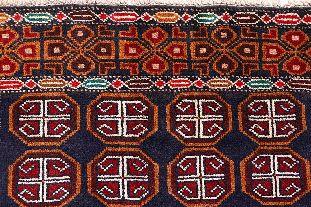 Dark Blue Baluchi 3' 7 x 6' 3 - No. 64311 - ALRUG Rug Store