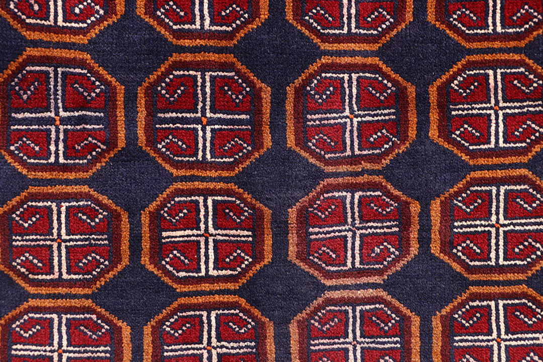 Dark Blue Baluchi 3'  7" x 6'  3" - No. QA27572