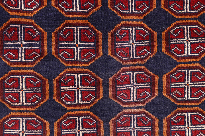 Dark Blue Baluchi 3'  7" x 6'  3" - No. QA27572