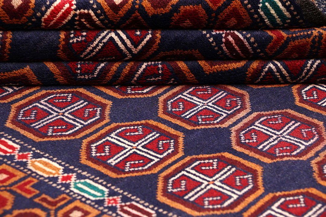 Dark Blue Baluchi 3'  7" x 6'  3" - No. QA27572