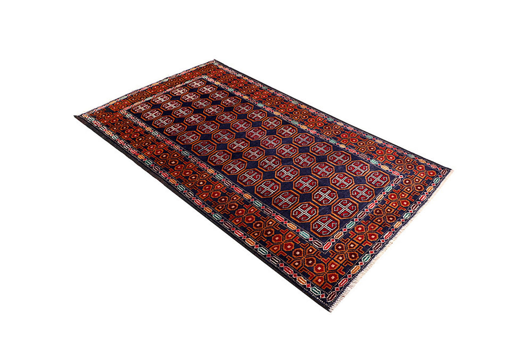 Dark Blue Baluchi 3'  7" x 6'  3" - No. QA27572