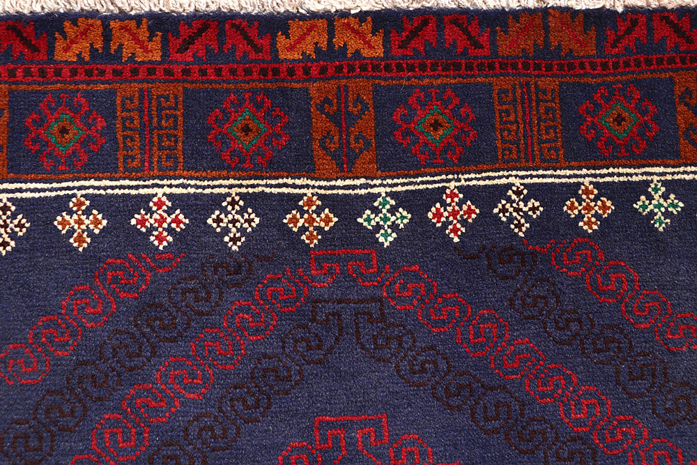 Dark Blue Baluchi 3' 7 x 6' 8 - No. 64314 - ALRUG Rug Store