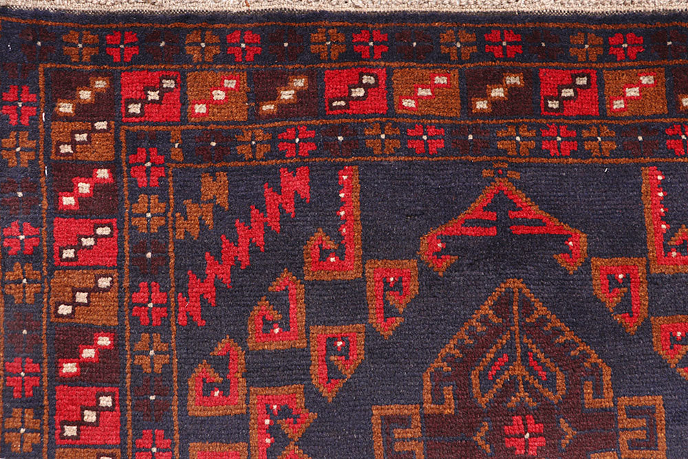 Light Slate Grey Baluchi 3' 7 x 6' 4 - No. 64315 - ALRUG Rug Store