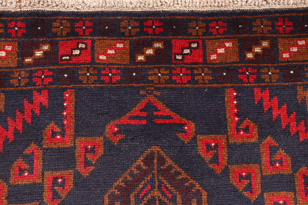 Light Slate Grey Baluchi 3' 7 x 6' 4 - No. 64315 - ALRUG Rug Store