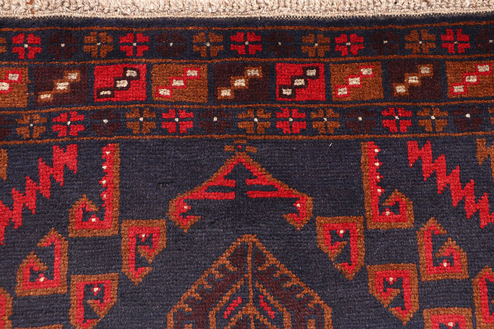 Light Slate Grey Baluchi 3' 7 x 6' 4 - No. 64315 - ALRUG Rug Store