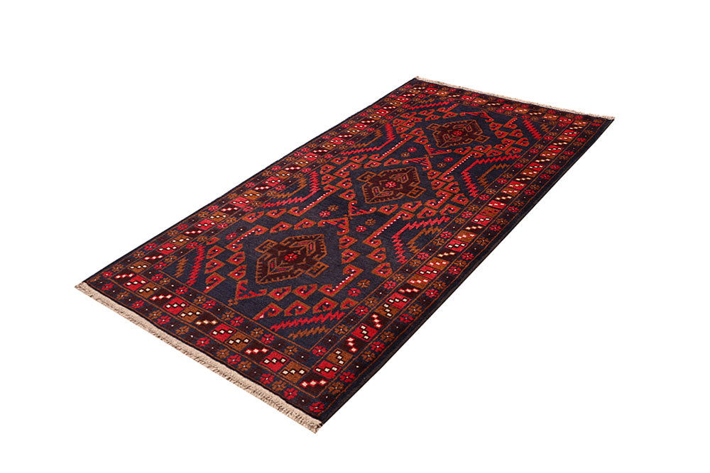 Light Slate Grey Baluchi 3' 7 x 6' 4 - No. 64315 - ALRUG Rug Store