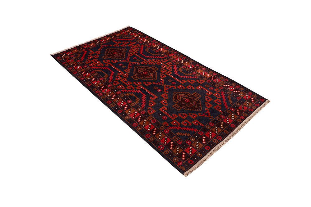 Light Slate Grey Baluchi 3' 7 x 6' 4 - No. 64315 - ALRUG Rug Store