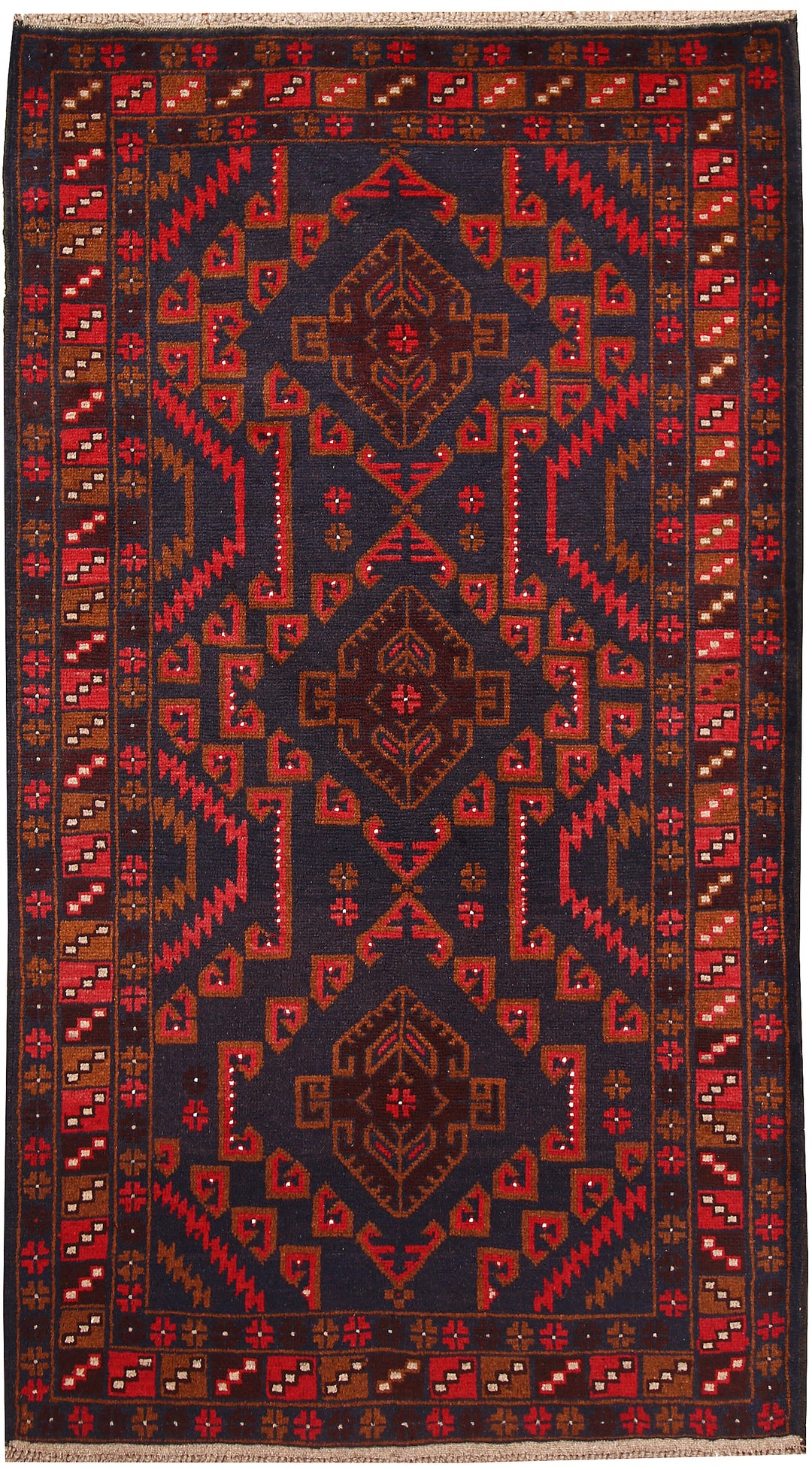 Light Slate Grey Baluchi 3' 7 x 6' 4 - No. 64315 - ALRUG Rug Store