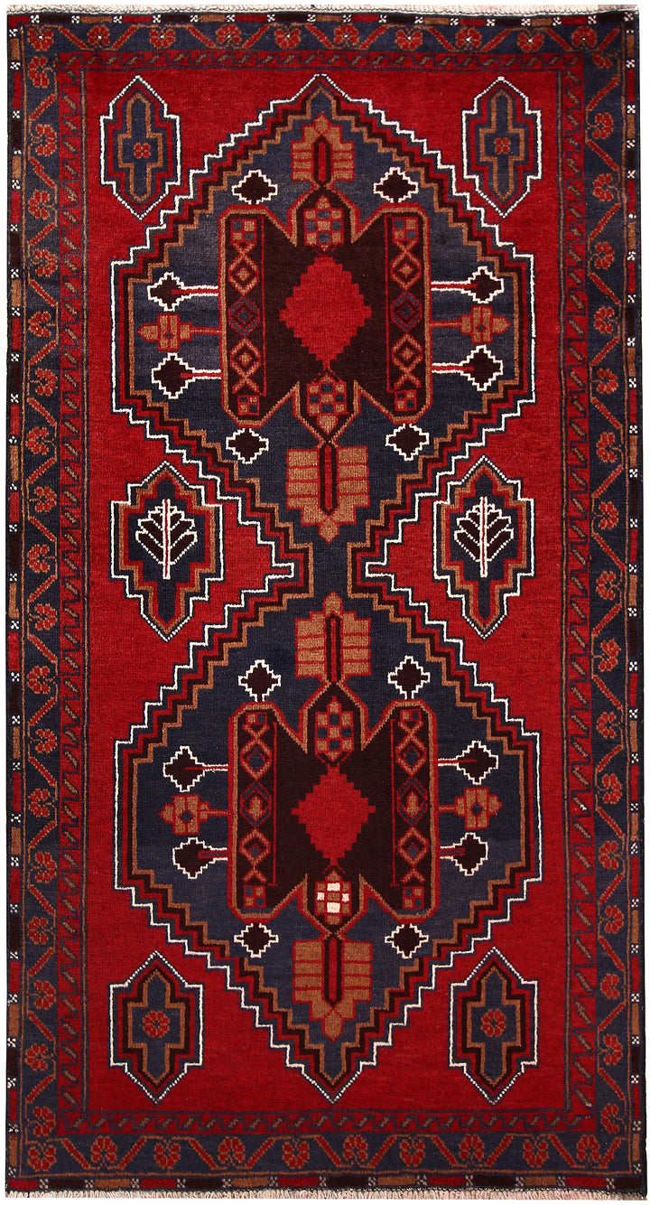 Firebrick Baluchi 3' 5 x 6' 4 - No. 64316 - ALRUG Rug Store