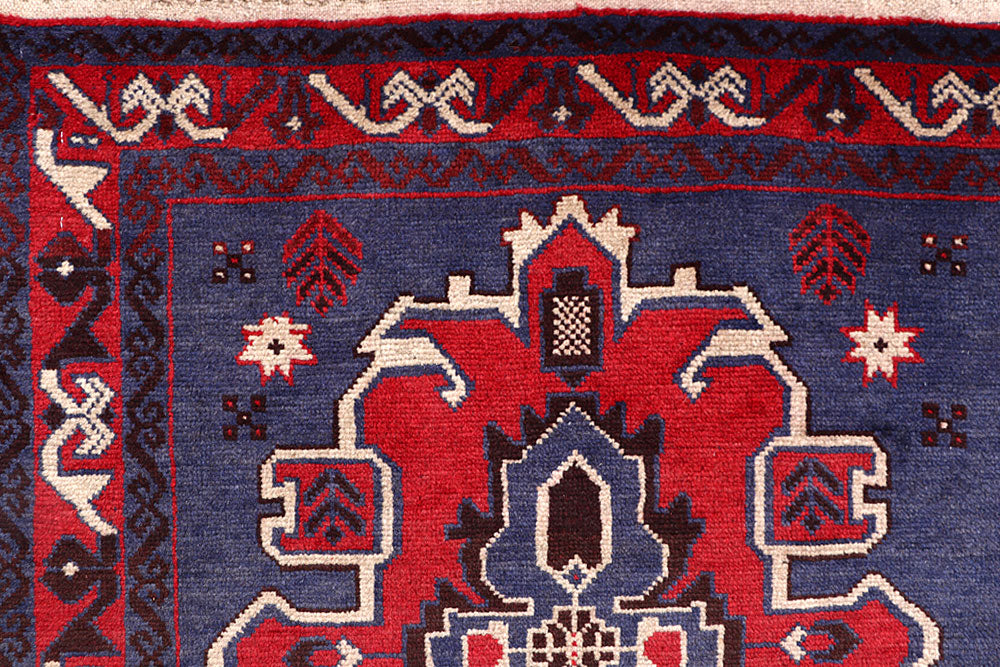 Dark Blue Baluchi 3' 2 x 6' 5 - No. 64317 - ALRUG Rug Store