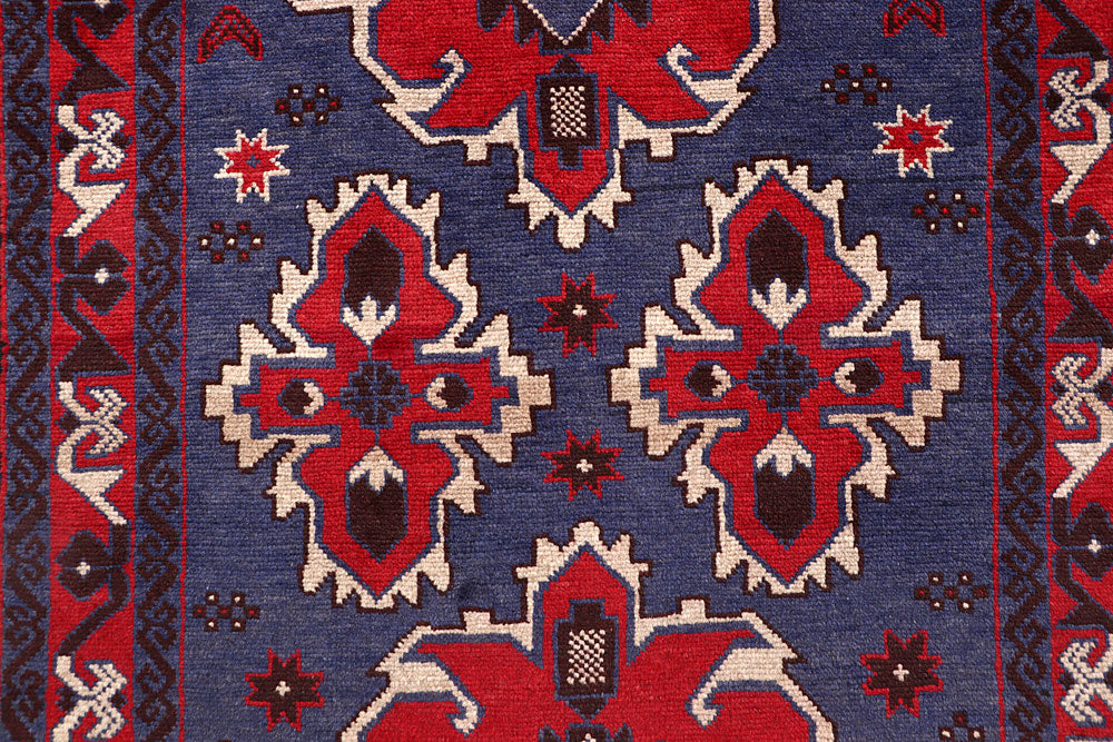 Dark Blue Baluchi 3' 2 x 6' 5 - No. 64317 - ALRUG Rug Store