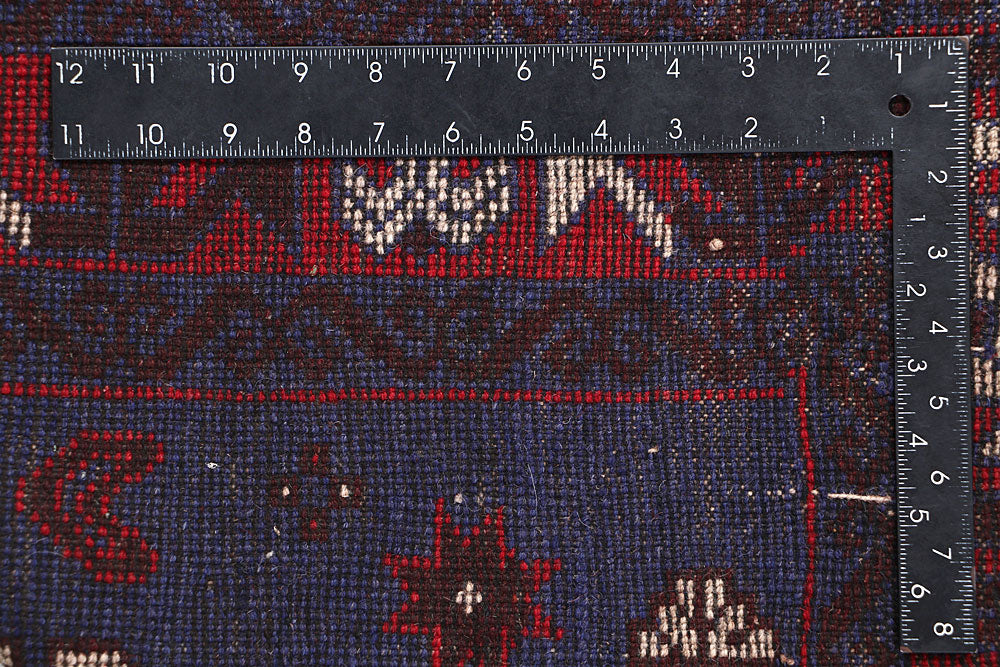 Dark Blue Baluchi 3' 2 x 6' 5 - No. 64317 - ALRUG Rug Store
