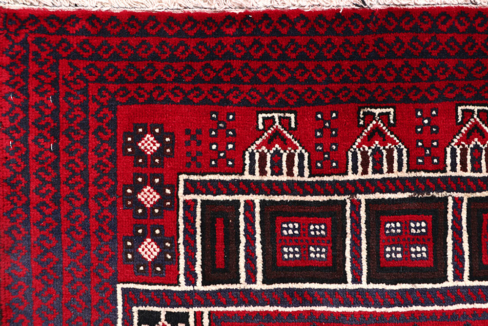 Firebrick Baluchi 3' 3 x 6' 5 - No. 64318 - ALRUG Rug Store