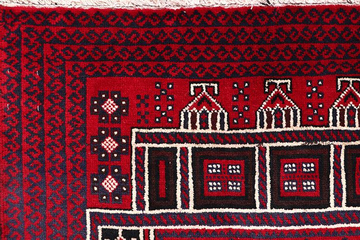 Firebrick Baluchi 3' 3 x 6' 5 - No. 64318 - ALRUG Rug Store