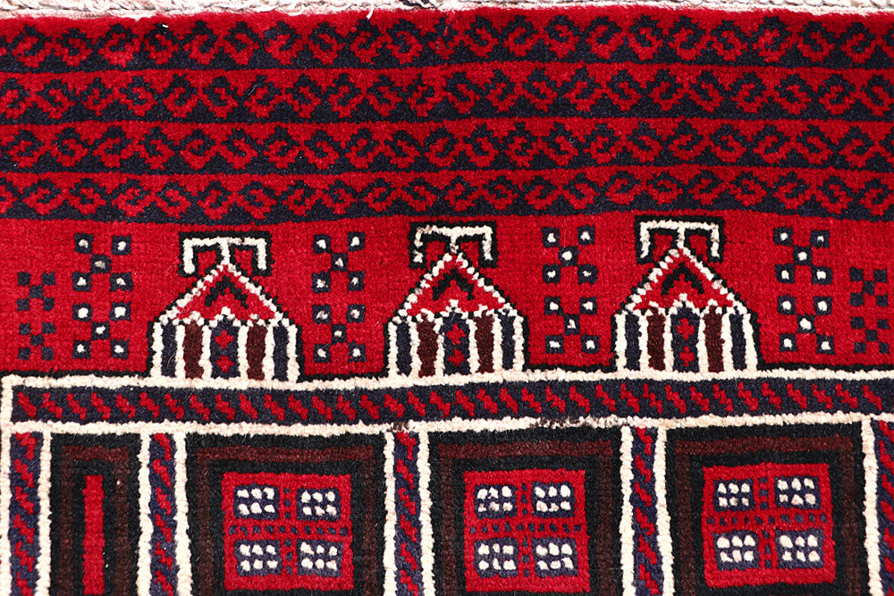 Firebrick Baluchi 3' 3 x 6' 5 - No. 64318 - ALRUG Rug Store