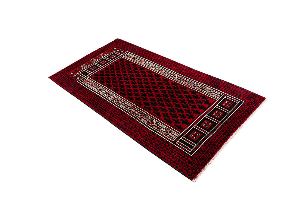 Firebrick Baluchi 3' 3 x 6' 5 - No. 64318 - ALRUG Rug Store