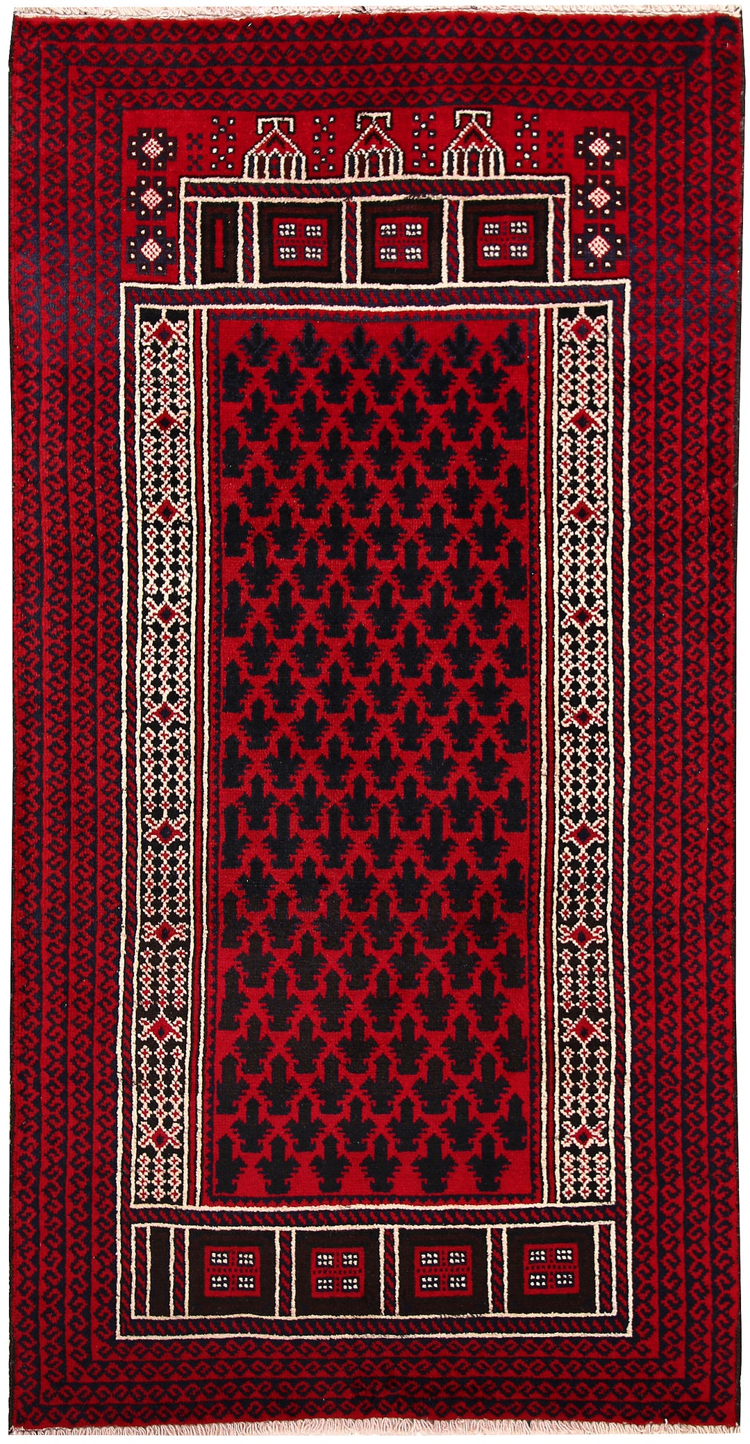 Firebrick Baluchi 3' 3 x 6' 5 - No. 64318 - ALRUG Rug Store