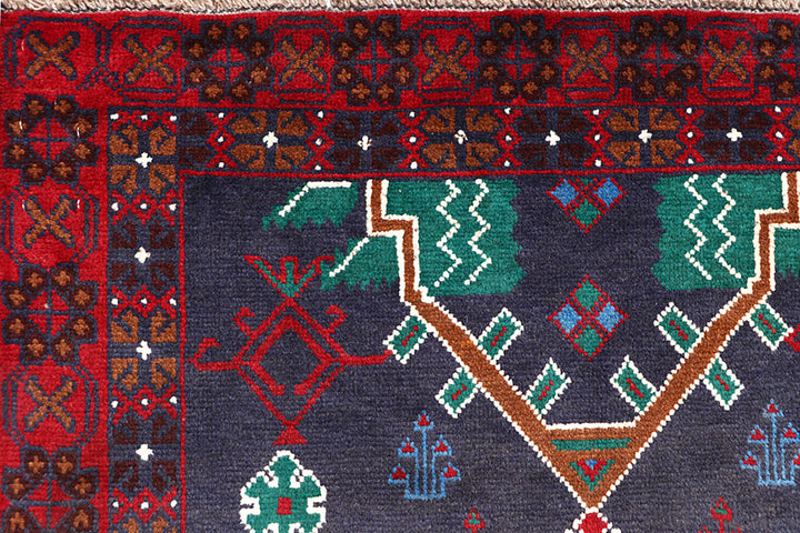 Dark Blue Baluchi 3' 5 x 6' 5 - No. 64320 - ALRUG Rug Store