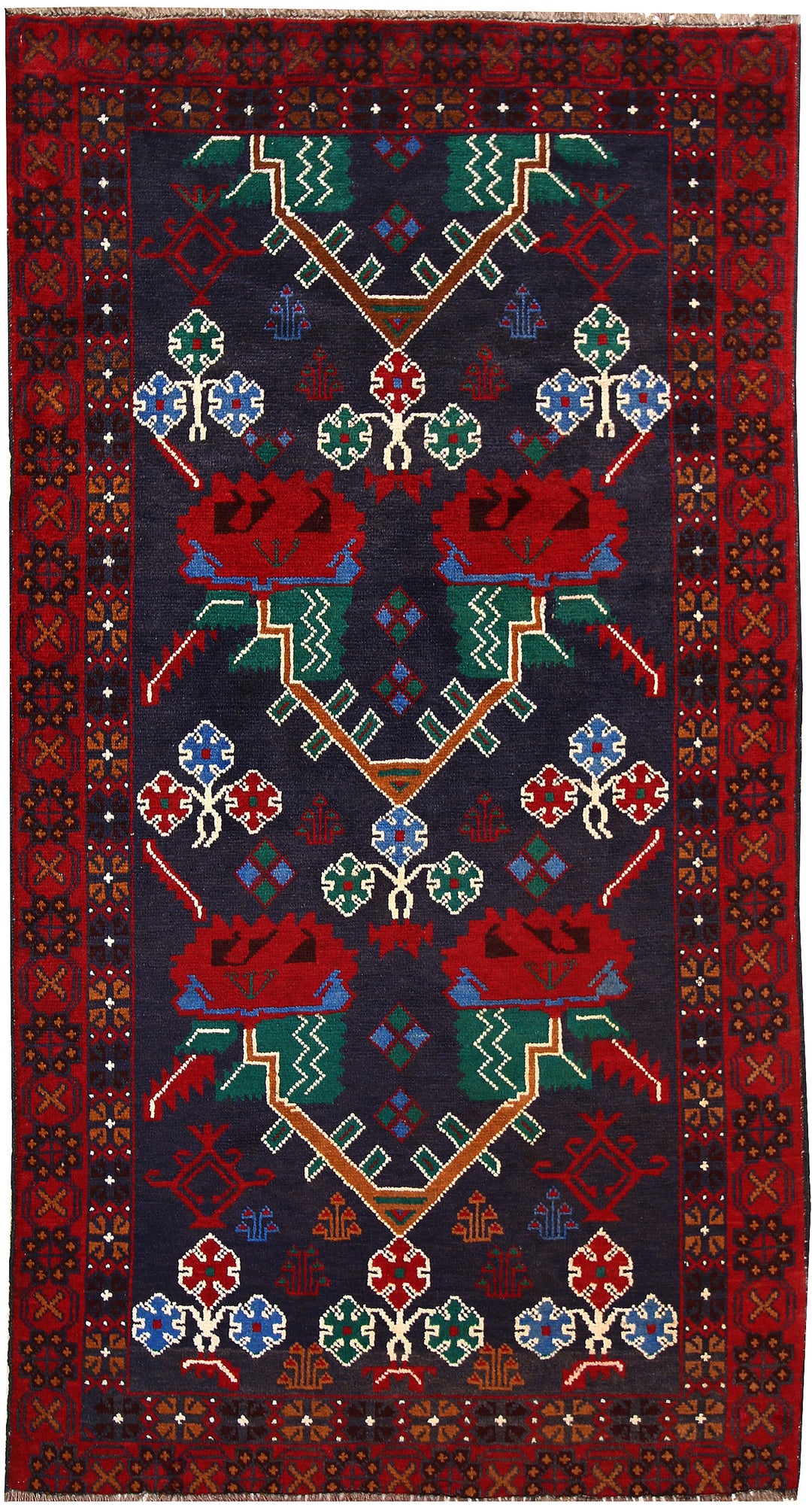Dark Blue Baluchi 3' 5 x 6' 5 - No. 64320 - ALRUG Rug Store