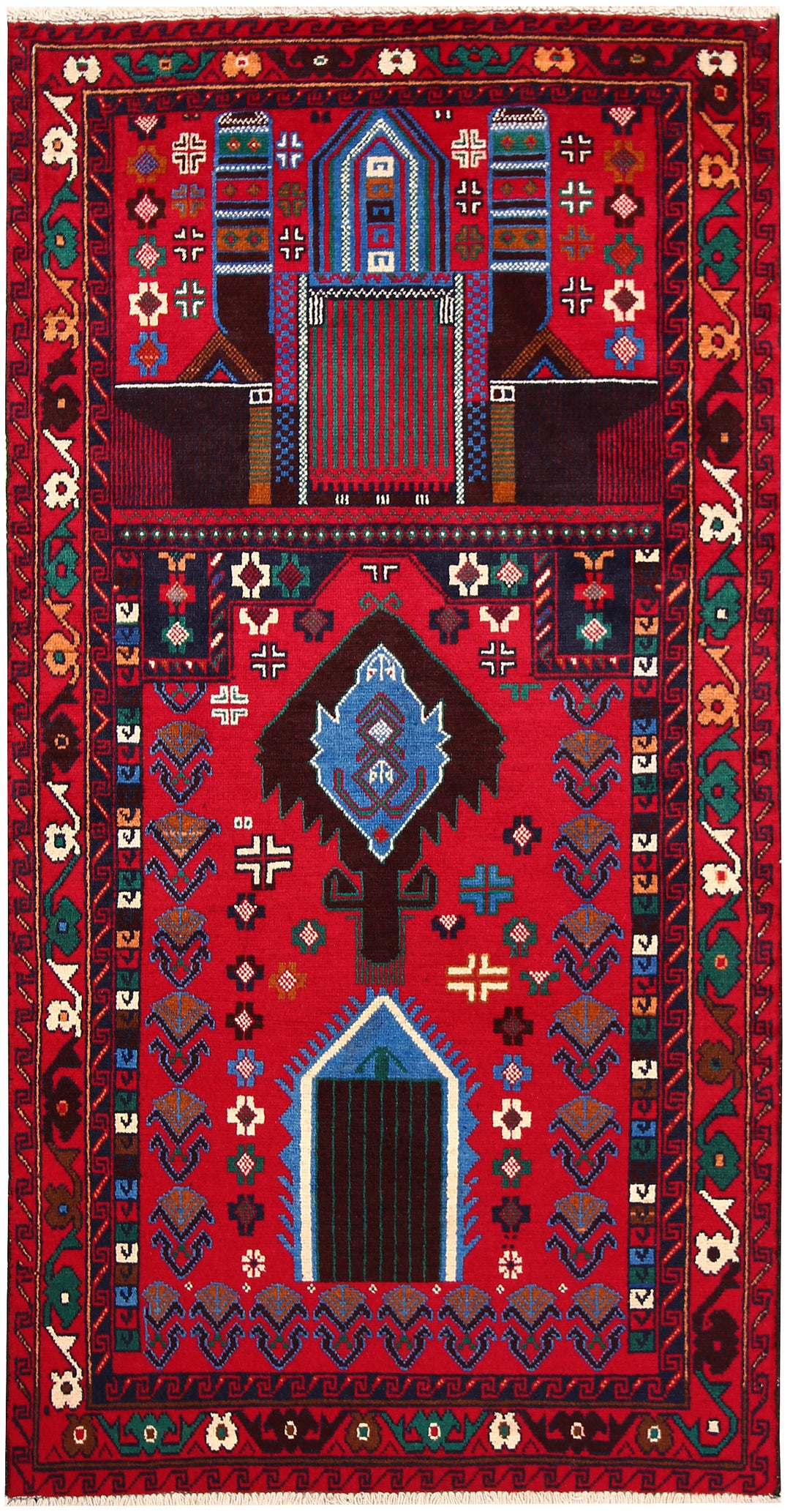 Red Baluchi 3' 1 x 5' 11 - No. 64321 - ALRUG Rug Store