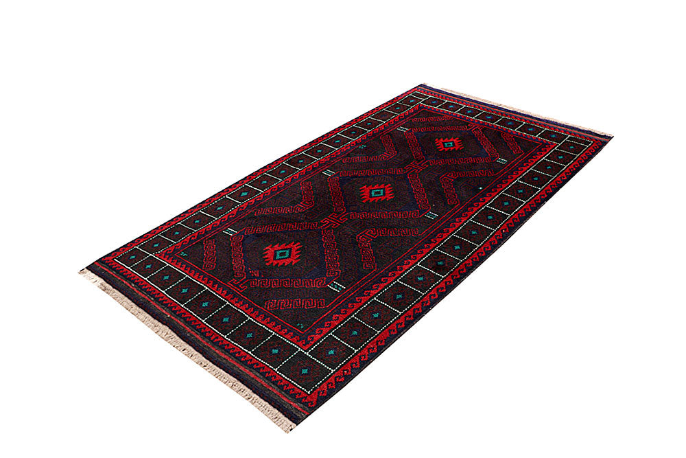 Multi Colored Baluchi 3' 7 x 6' 1 - No. 64322 - ALRUG Rug Store