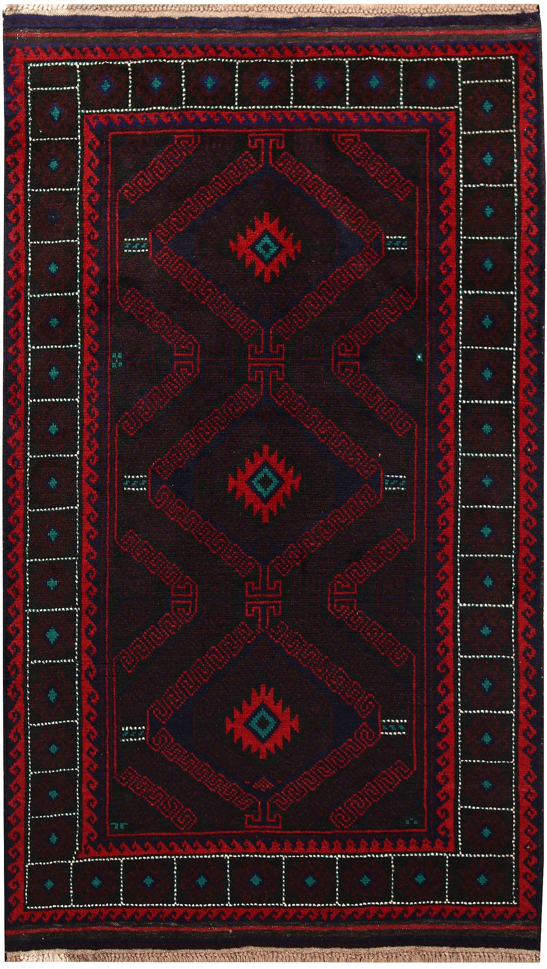 Multi Colored Baluchi 3' 7 x 6' 1 - No. 64322 - ALRUG Rug Store
